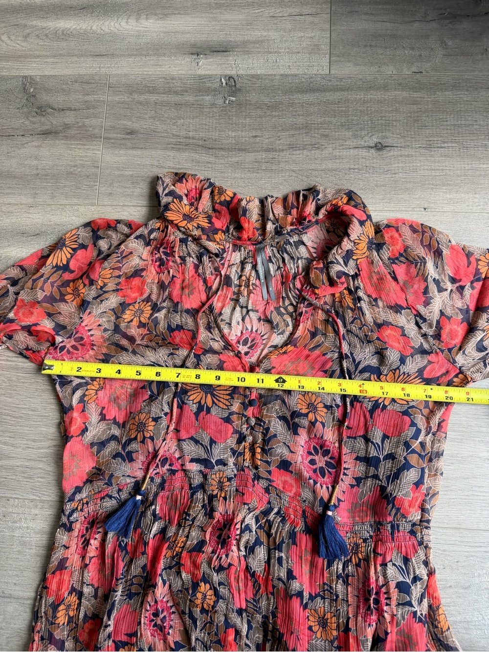 By Anthropologie The Marais Printed Chiffon Maxi Dress - Red Motif - size XS - Picture 2 of 9